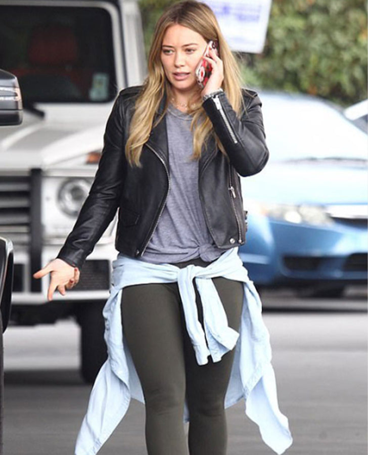Hilary Duff Younger Black Leather Jacket