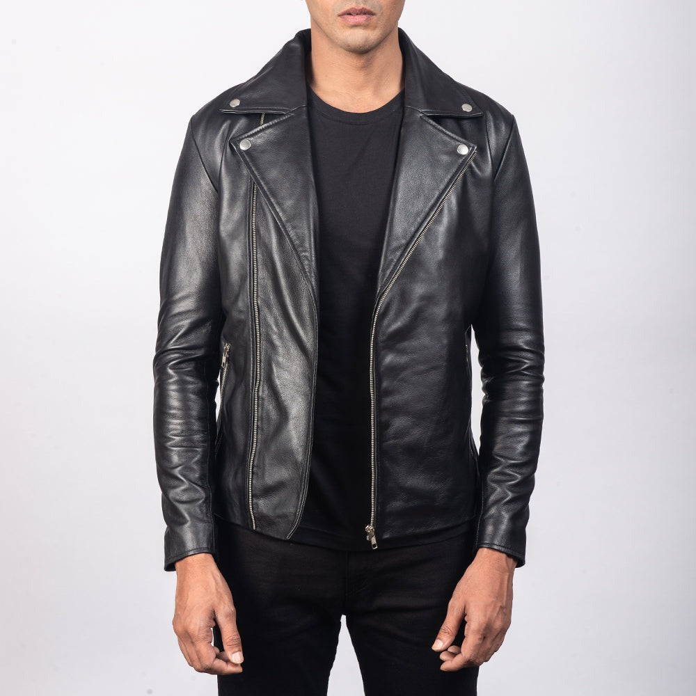Black Leather Biker Jacket