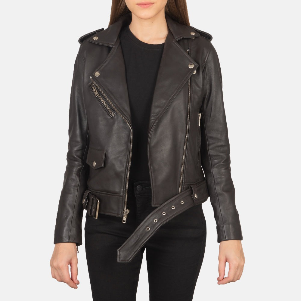 Black  Biker Leather Jacket
