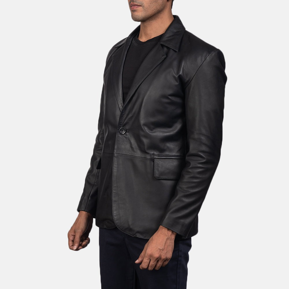 Black Leather Blazer