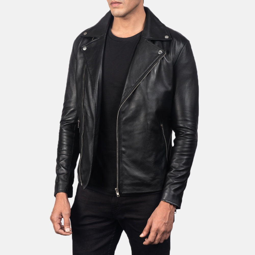 Black Leather Biker Jacket