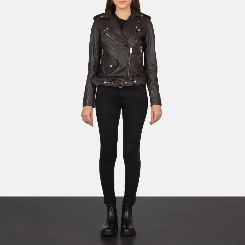 Black  Biker Leather Jacket