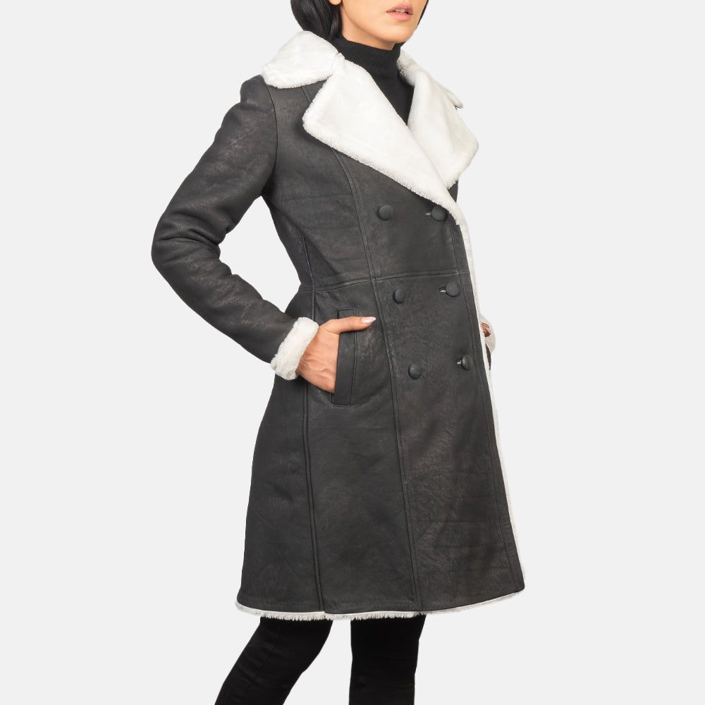 Black 02 Shearling Leather Jacket