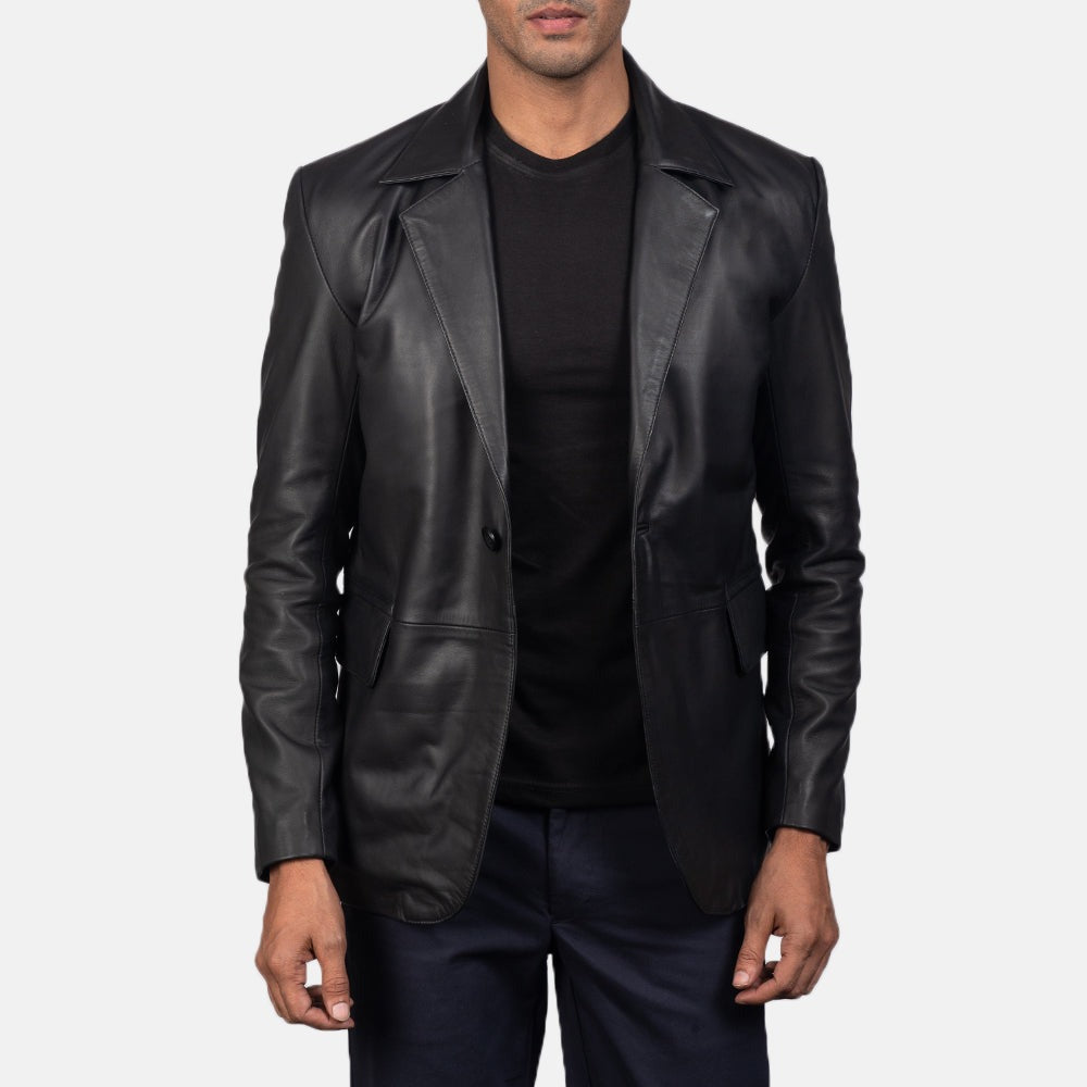 Black Leather Blazer