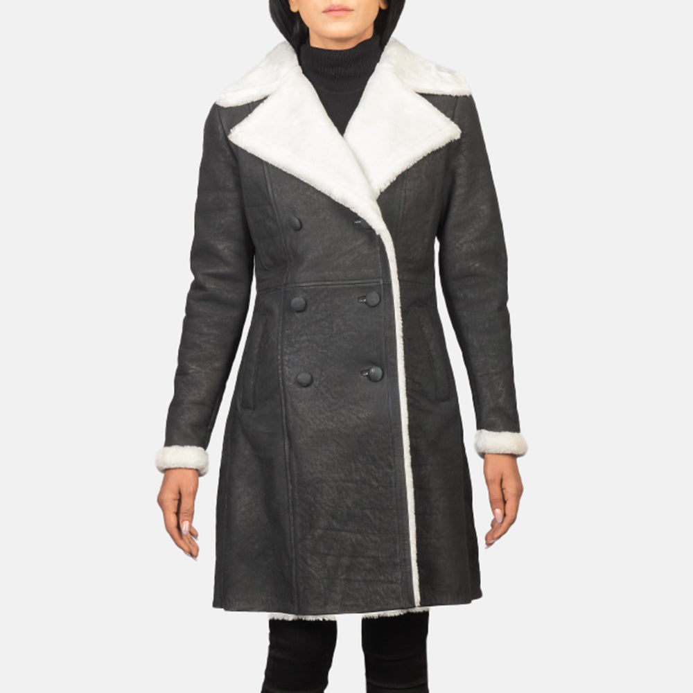 Black 02 Shearling Leather Jacket