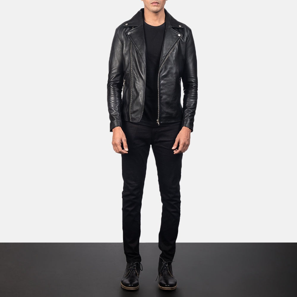 Black Leather Biker Jacket