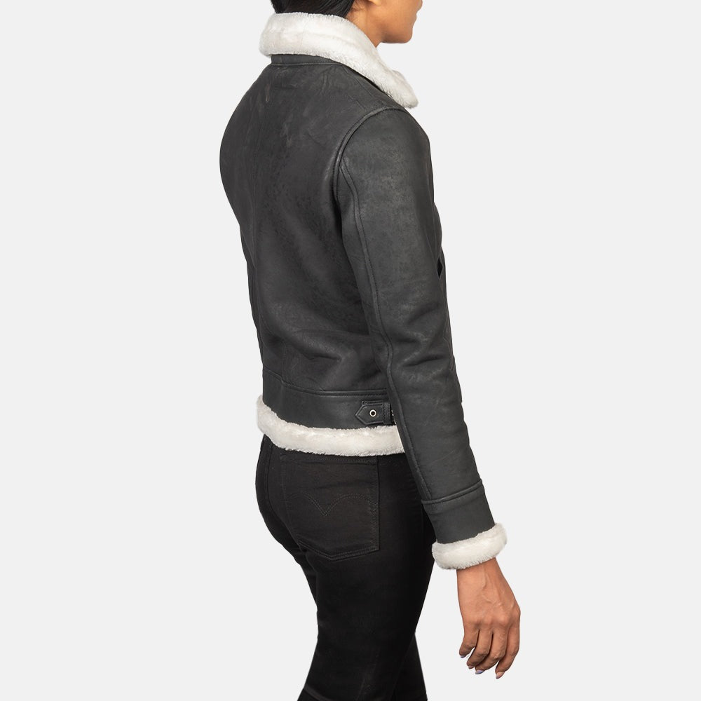 Black 02 Shearling Leather Jacket
