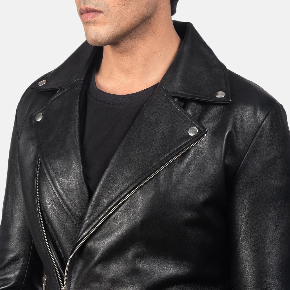 Black Leather Biker Jacket