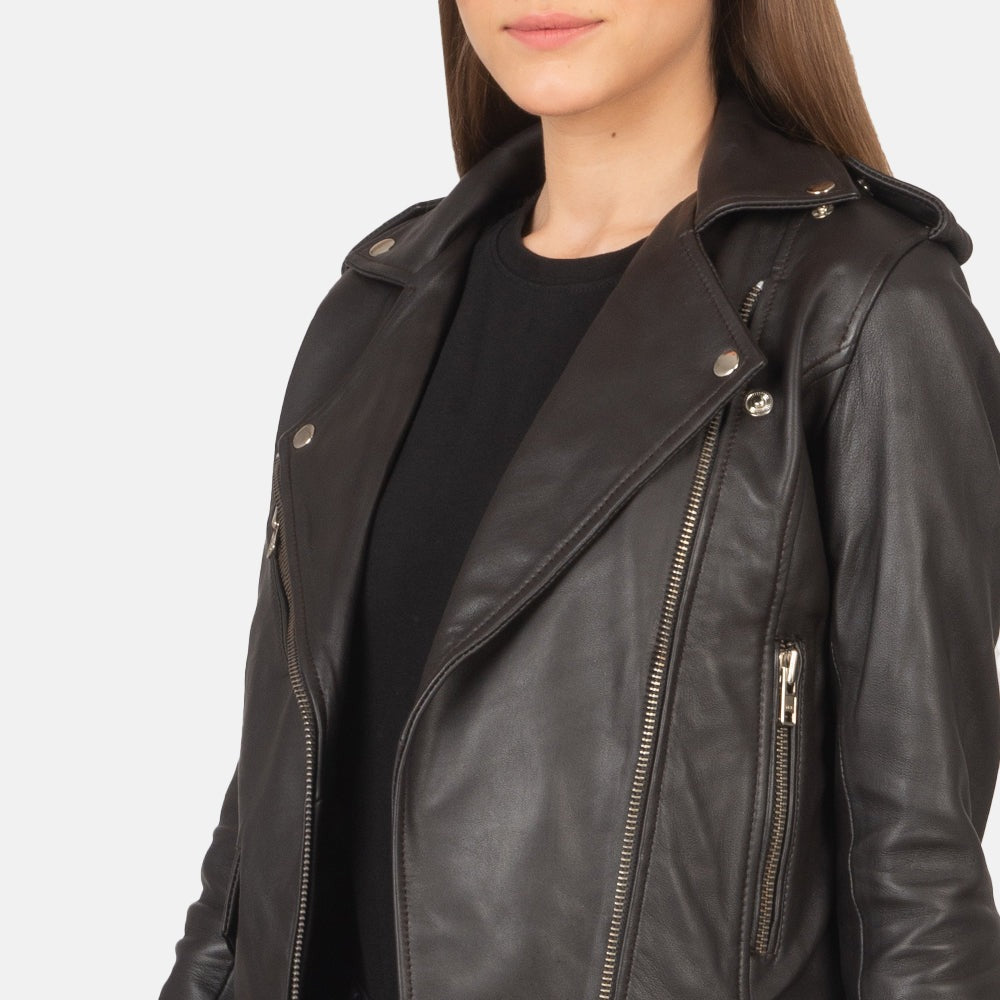 Black  Biker Leather Jacket