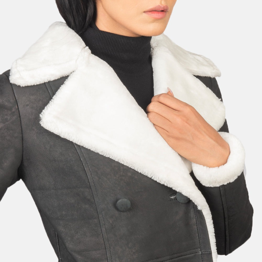 Black 02 Shearling Leather Jacket