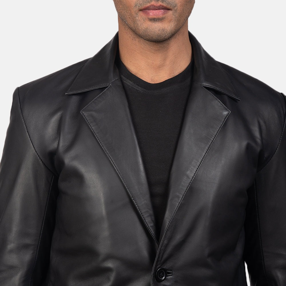 Black Leather Blazer